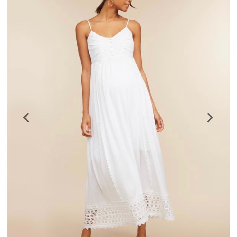 Motherhood Maternity White Maxi Dress